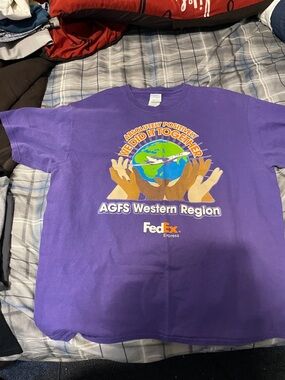 Port and Company Purple "We Did It Together" FedEx AGFS Western Region Tee